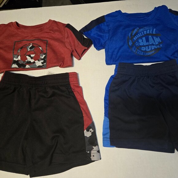Athletics 2 sets of short/shirt boys/toddler 2T - Picture 1 of 4